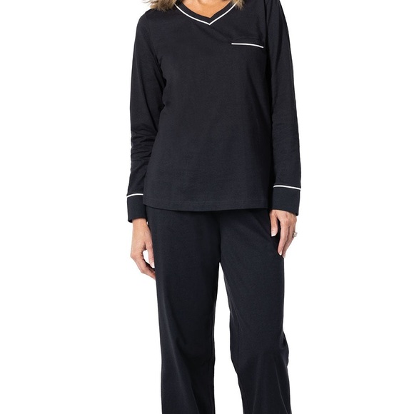 Pajamagram Other - Pajamagram Chic Black Pajama Set with White Accents